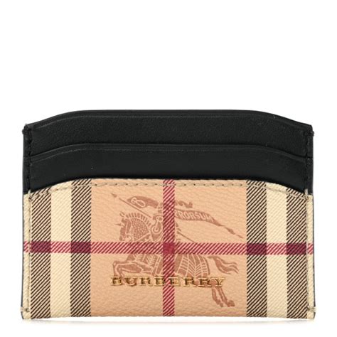 BURBERRY Soft Grain Calfskin Haymarket Check Izzy Card 